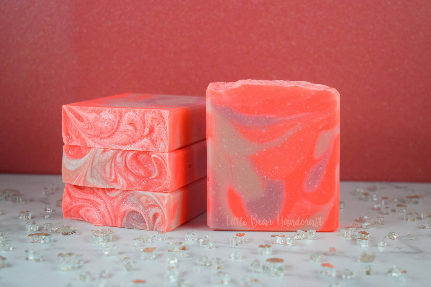 Electrifying Grapefruit Pink Swirl Soap