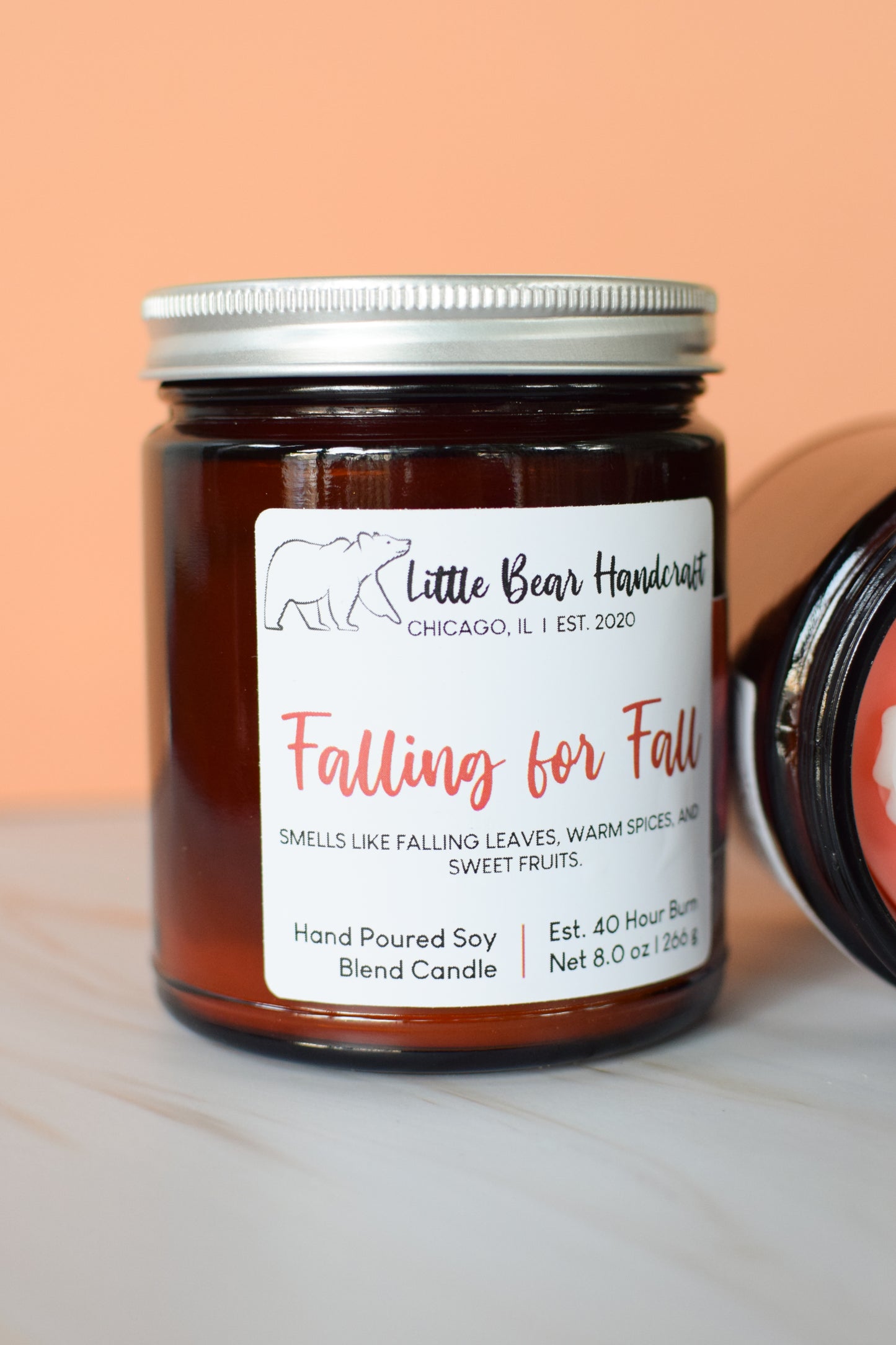 Falling for Fall Decorated Wood Wick Candle