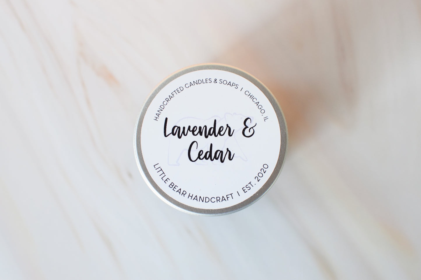 Lavender & Cedar Decorated Wood Wick Candle