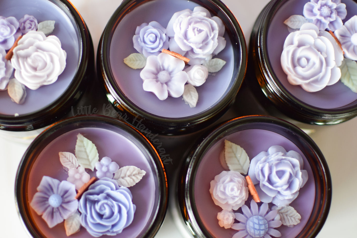 Lavender & Cedar Decorated Wood Wick Candle