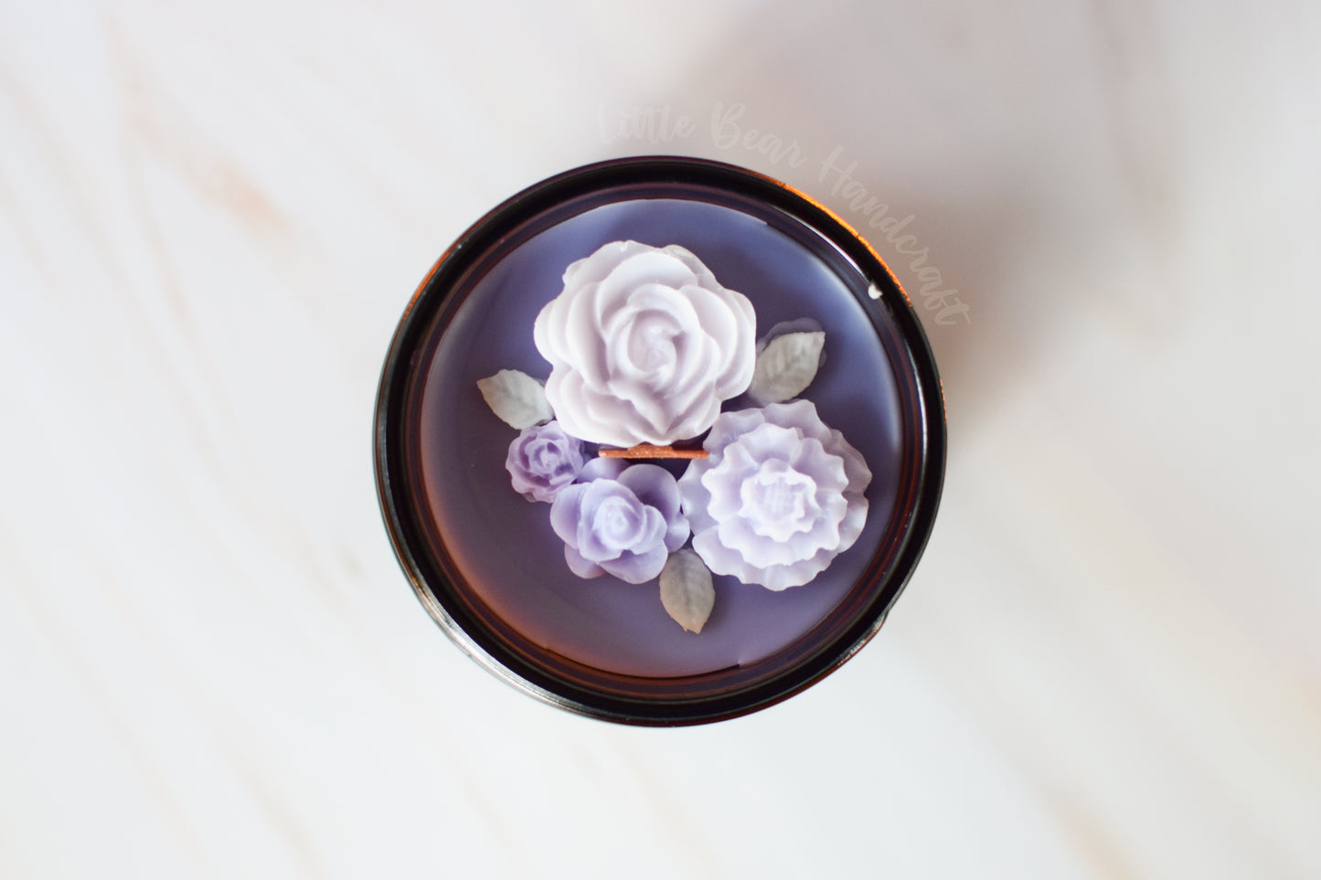 Lavender & Cedar Decorated Wood Wick Candle