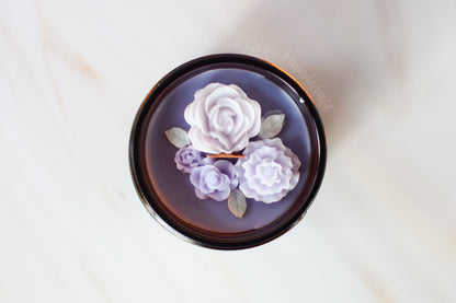 Lavender & Cedar Decorated Wood Wick Candle