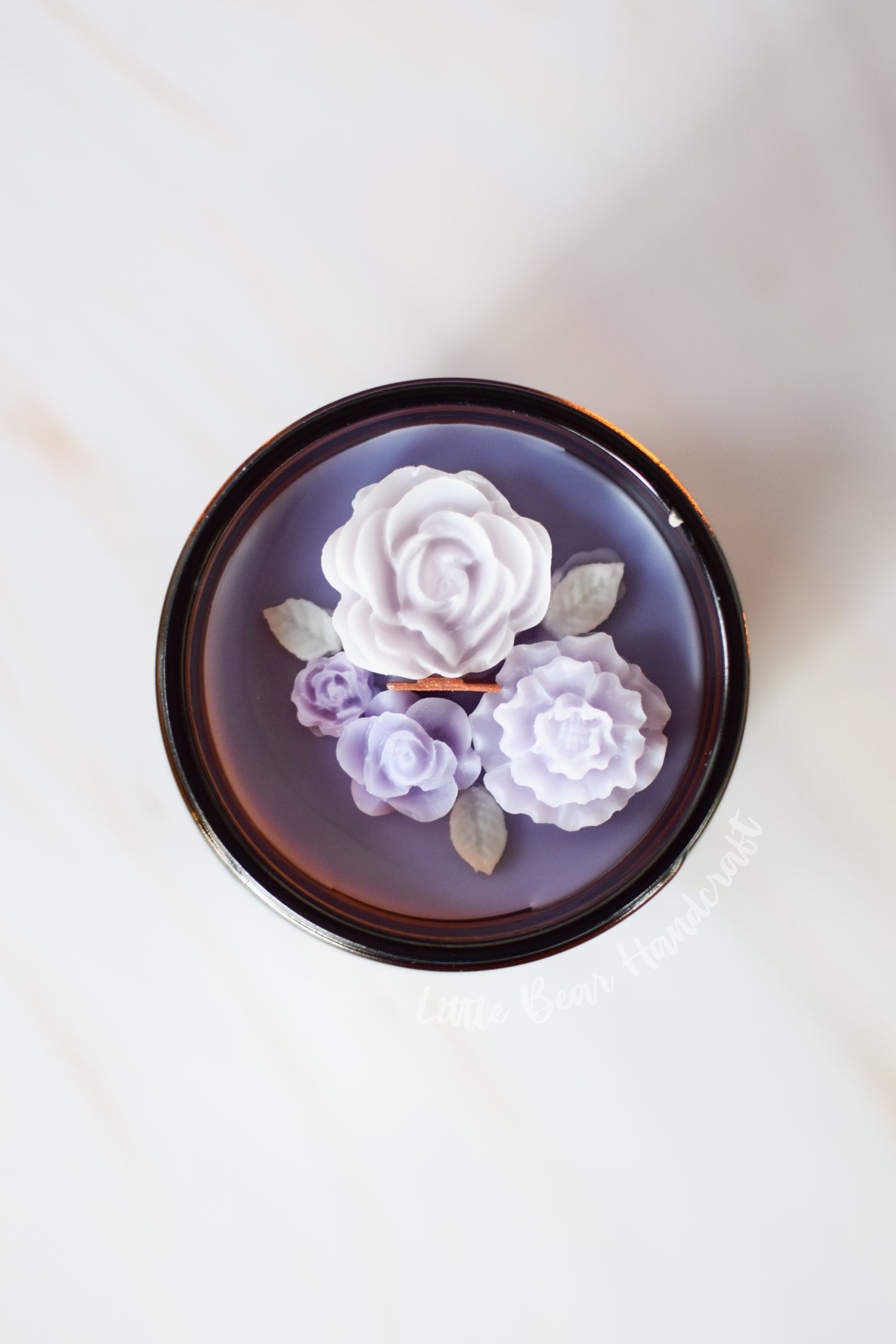 Lavender & Cedar Decorated Wood Wick Candle