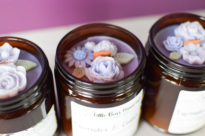 Lavender & Cedar Decorated Wood Wick Candle