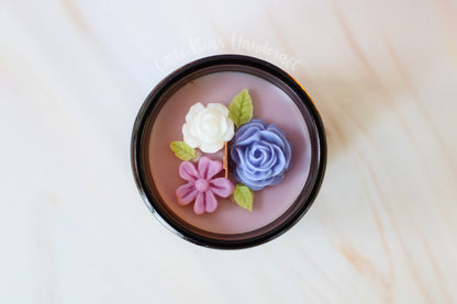 Serenity Bliss Decorated Wood Wick Candle