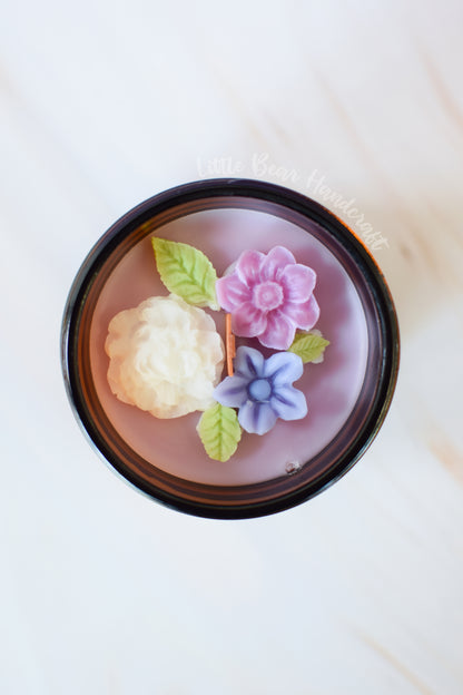 Serenity Bliss Decorated Wood Wick Candle