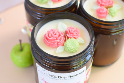 Apple & Sage Decorated Wood Wick Candle