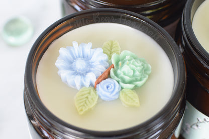 Eucalyptus & Cotton Decorated Wood Wick Candle