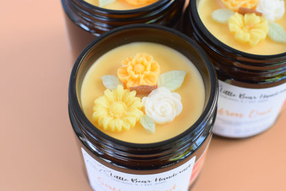 Saffron & Oud Decorated Wood Wick Candle