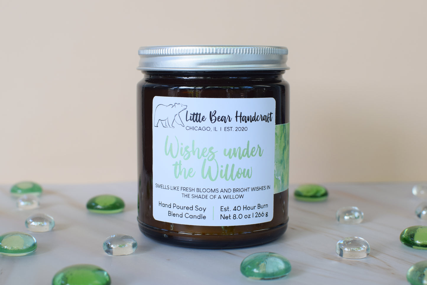 Wishes Under the Willow Decorated Wood Wick Candle