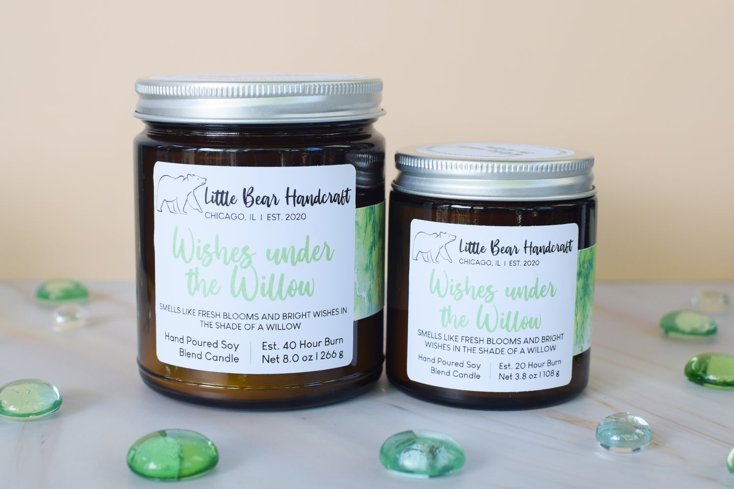 Wishes Under the Willow Decorated Wood Wick Candle