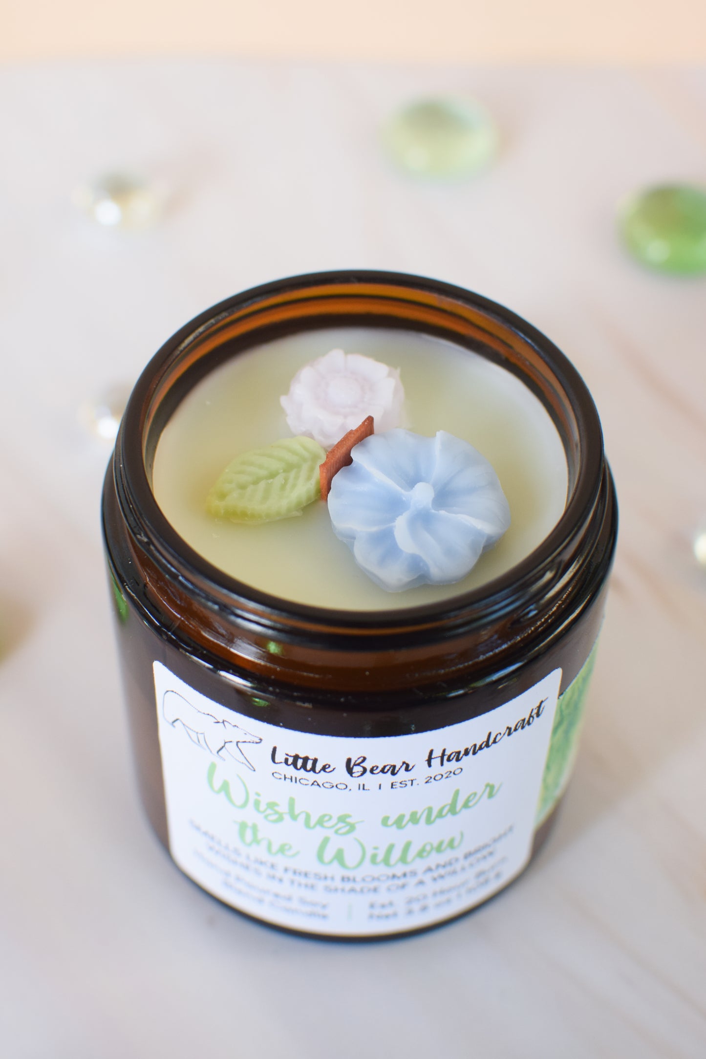 Wishes Under the Willow Decorated Wood Wick Candle