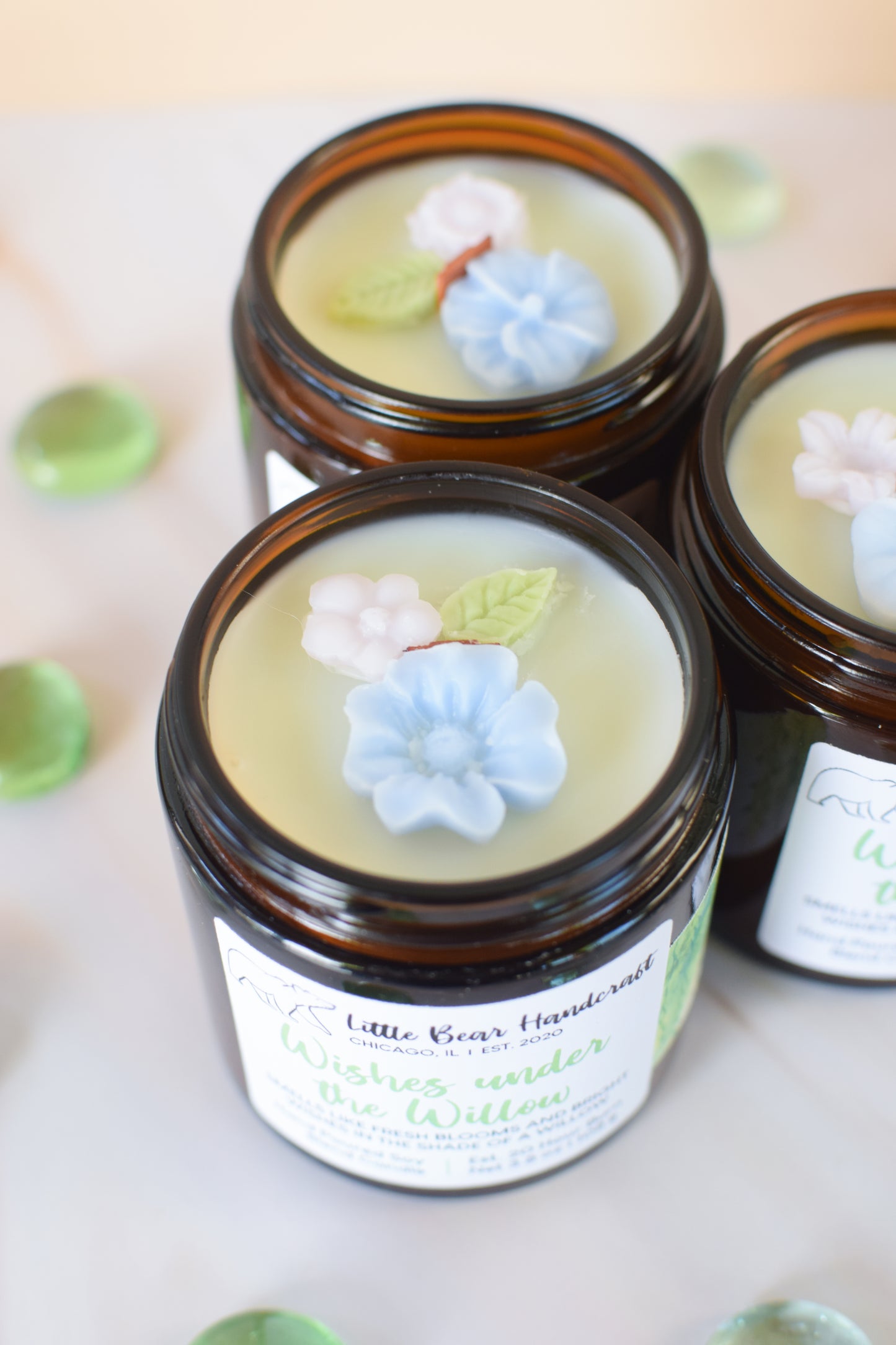 Wishes Under the Willow Decorated Wood Wick Candle