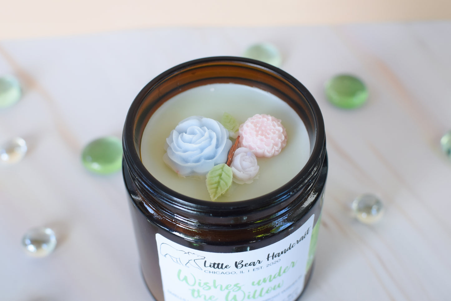 Wishes Under the Willow Decorated Wood Wick Candle