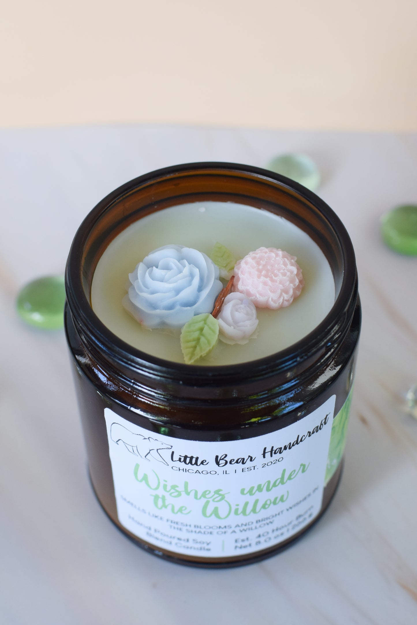 Wishes Under the Willow Decorated Wood Wick Candle