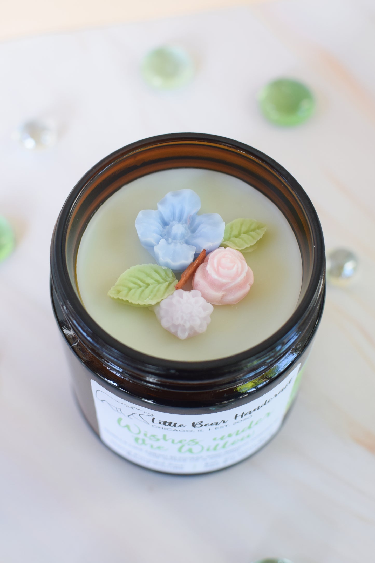 Wishes Under the Willow Decorated Wood Wick Candle