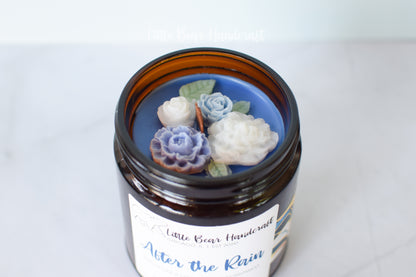 After the Rain Decorated Wood Wick Candle