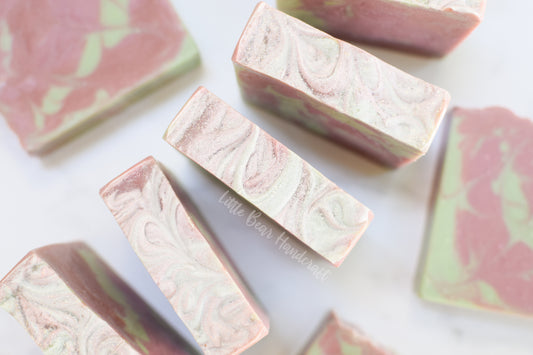 Coriander and Salted Olive Swirled Soap