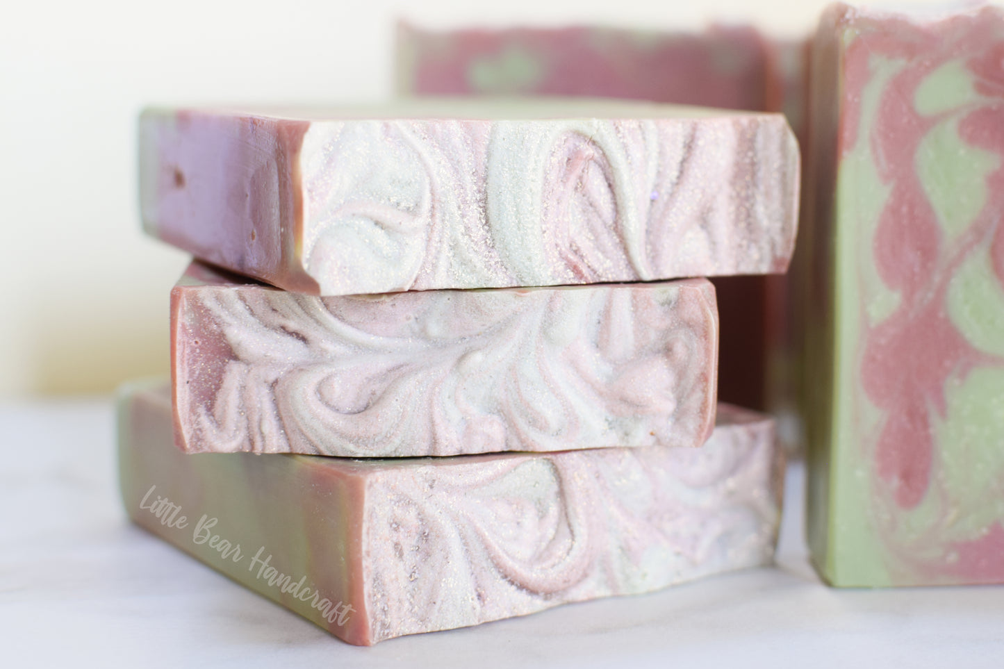 Coriander and Salted Olive Swirled Soap