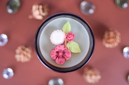 Christmas Cabin Decorated Wood Wick Candle