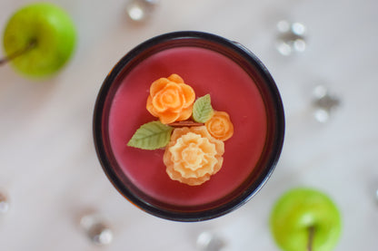 Apple Orchard Decorated Wood Wick Candle