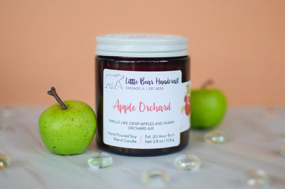 Apple Orchard Decorated Wood Wick Candle