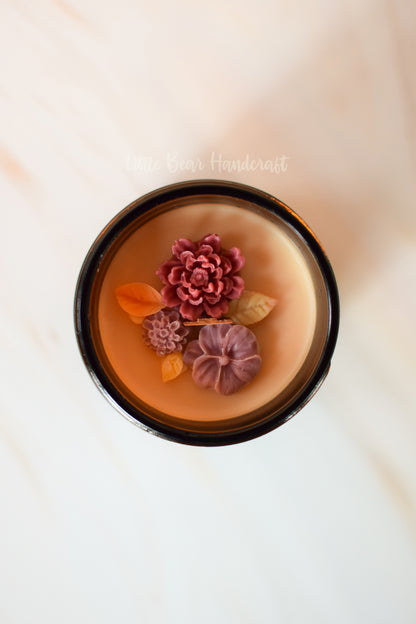 Almost Autumn 8oz Decorated Wood Wick Candle