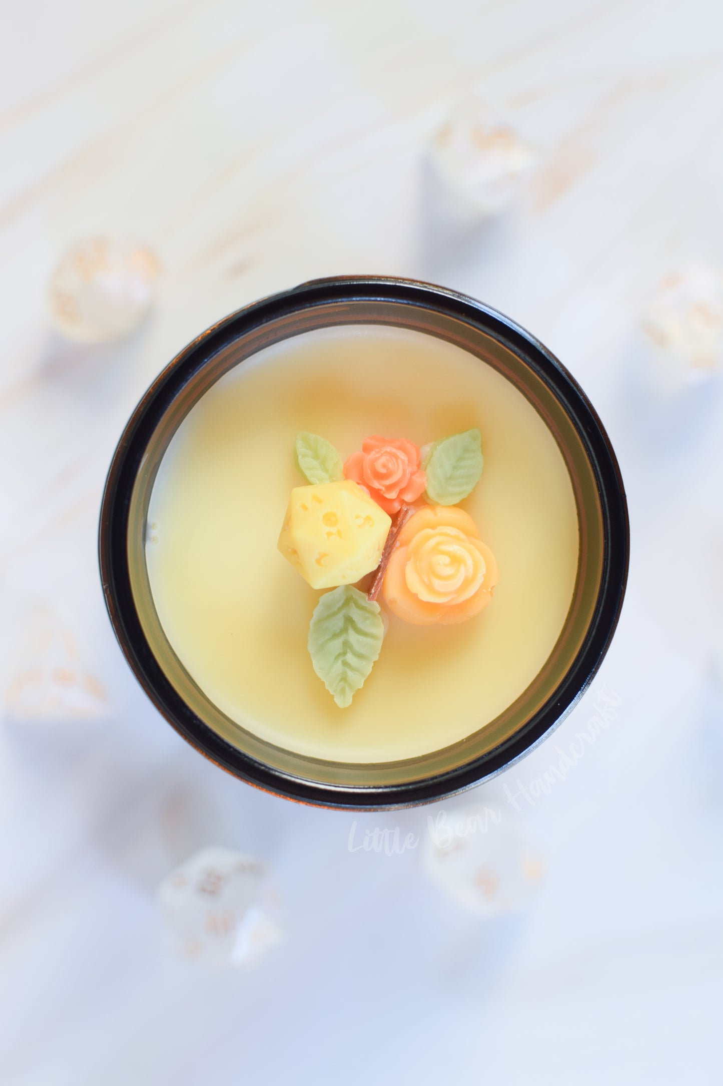 Divine Embers Decorated TTRPG Wood Wick Candle