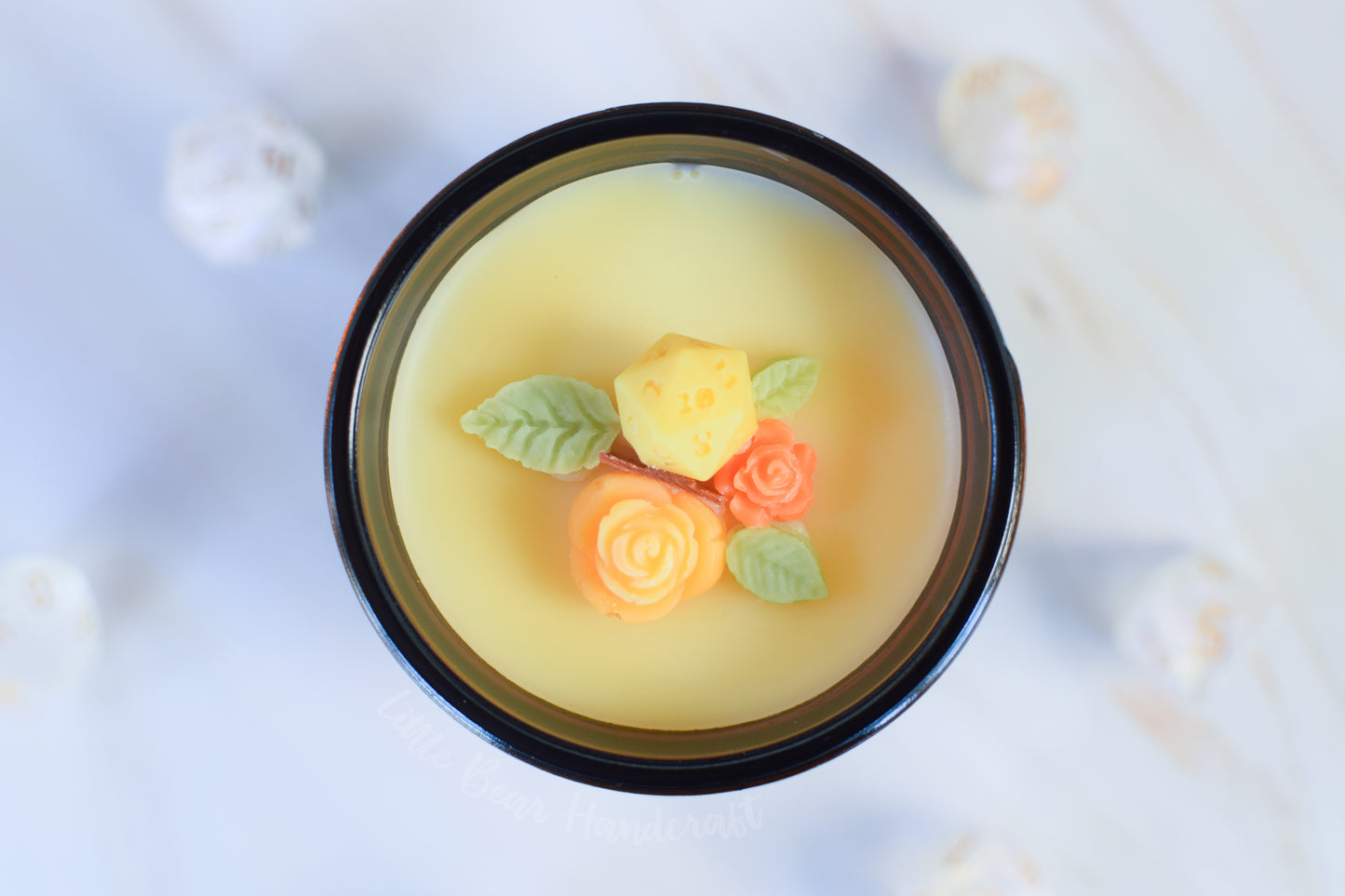 Divine Embers Decorated TTRPG Wood Wick Candle