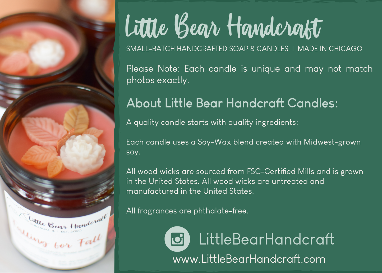 Falling for Fall Decorated Wood Wick Candle