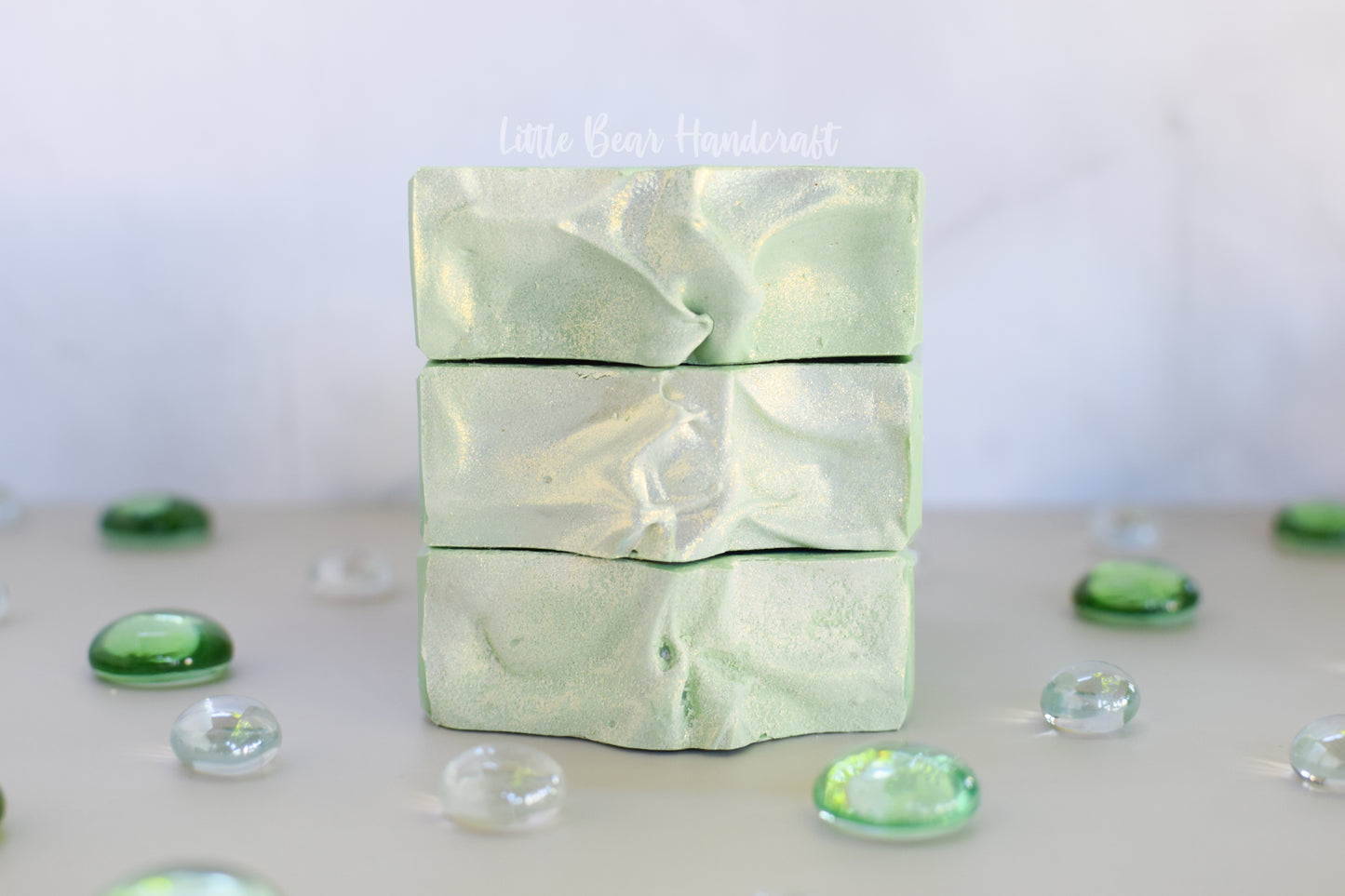 Green Apple Mountain Layered Soap