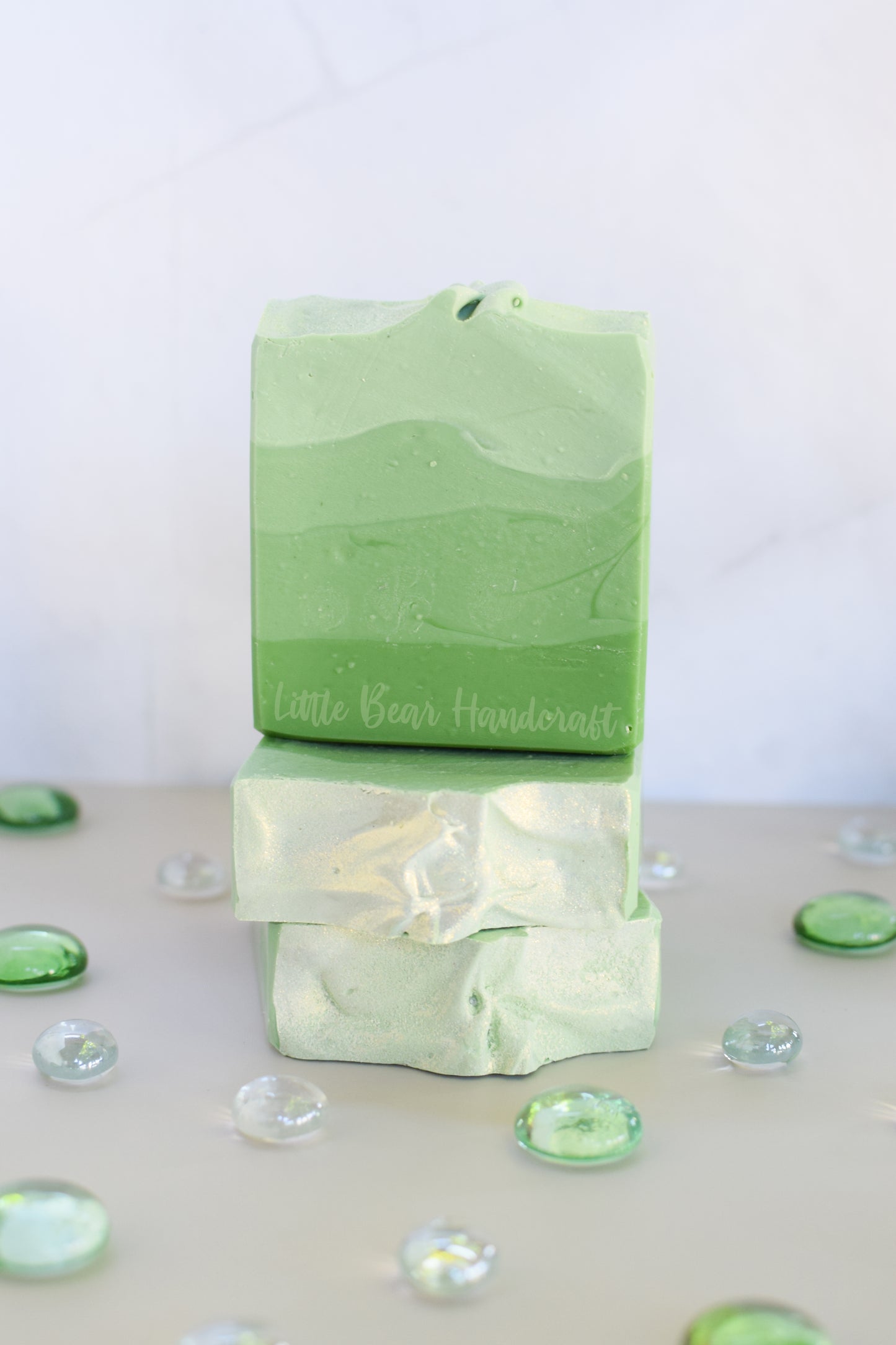 Green Apple Mountain Layered Soap