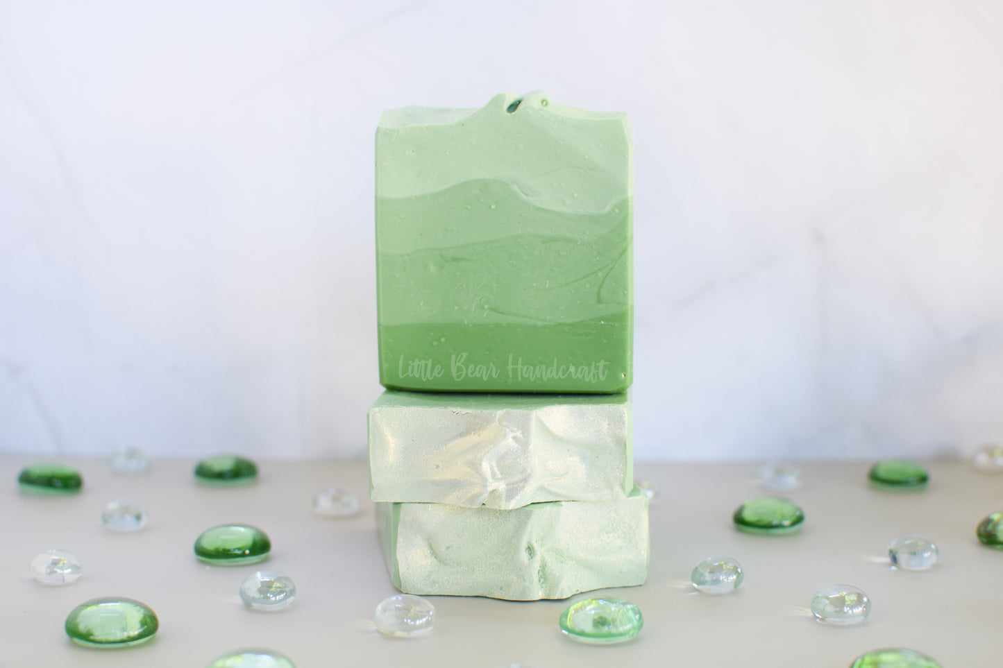 Green Apple Mountain Layered Soap