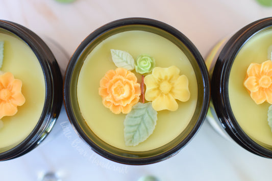 Marigold & Melon Decorated Wood Wick Candle