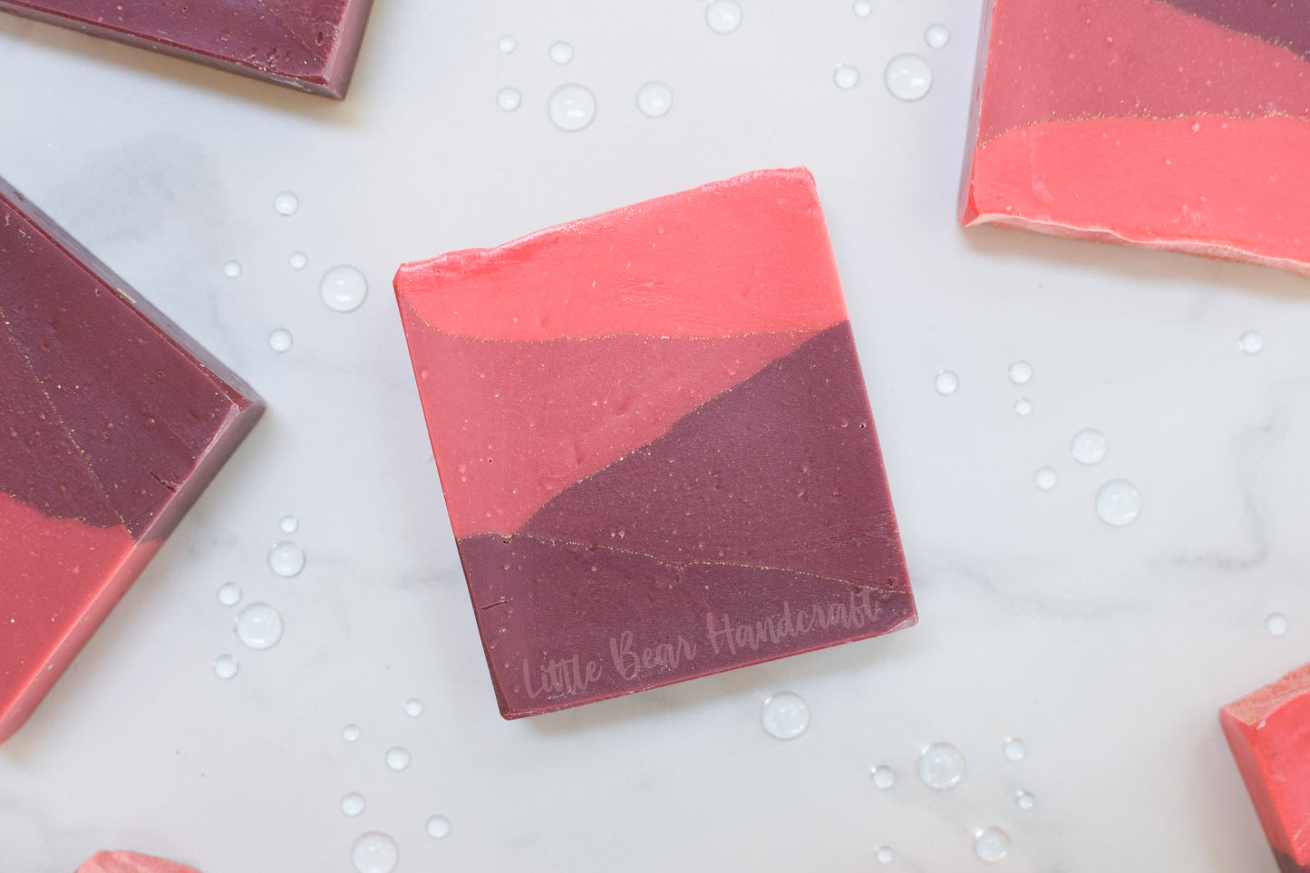 Scarlet Maroon Layered Soap