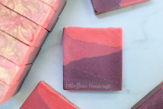 Scarlet Maroon Layered Soap