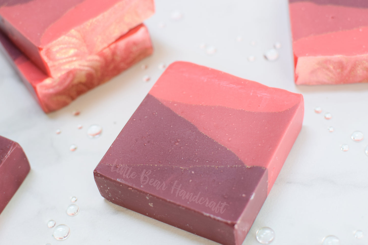 Scarlet Maroon Layered Soap