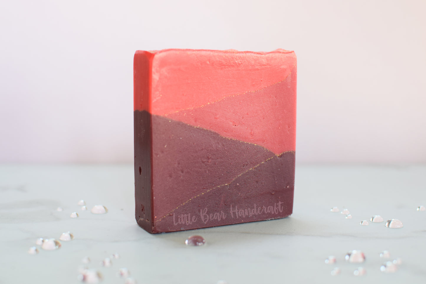 Scarlet Maroon Layered Soap