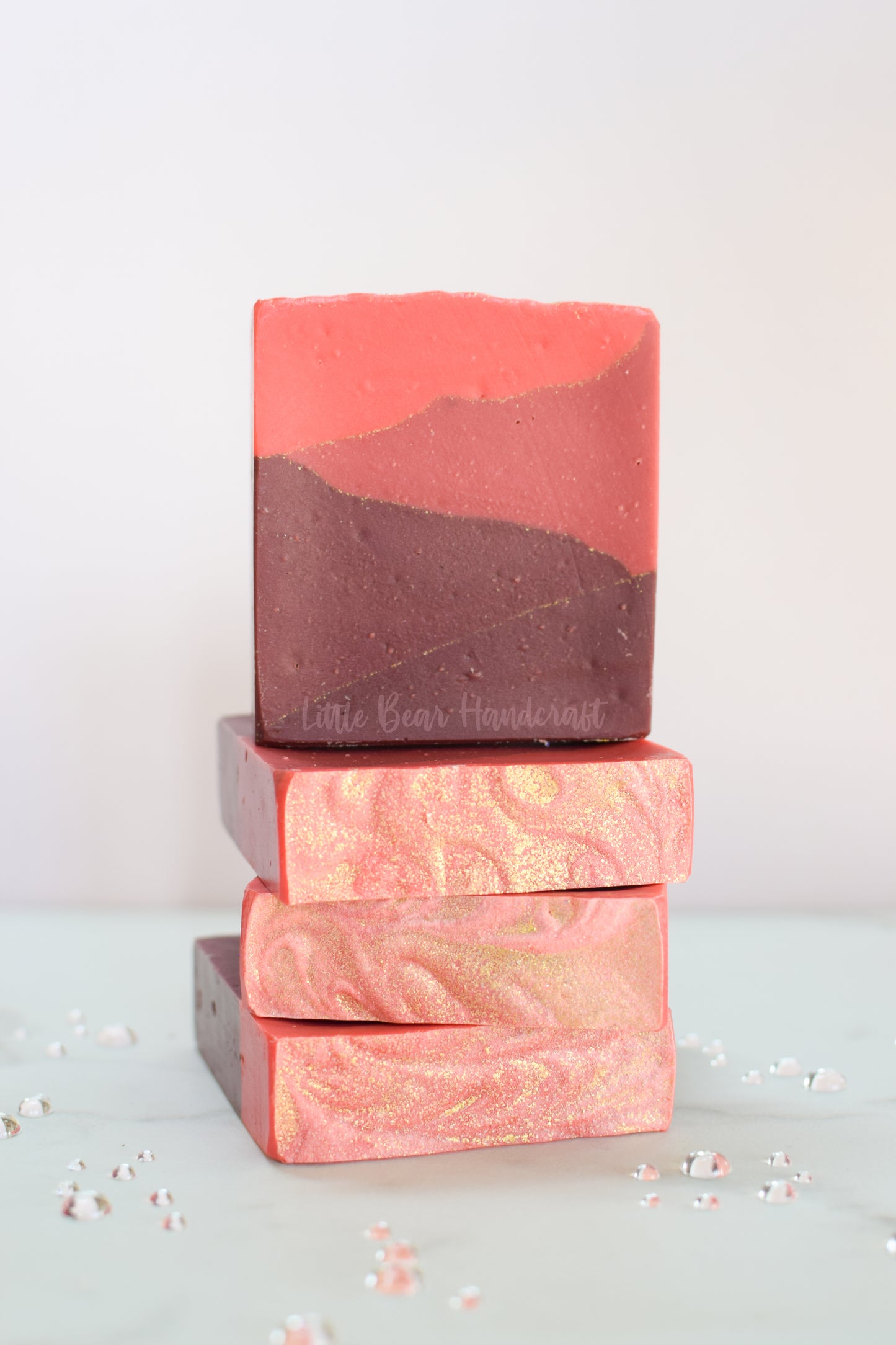 Scarlet Maroon Layered Soap