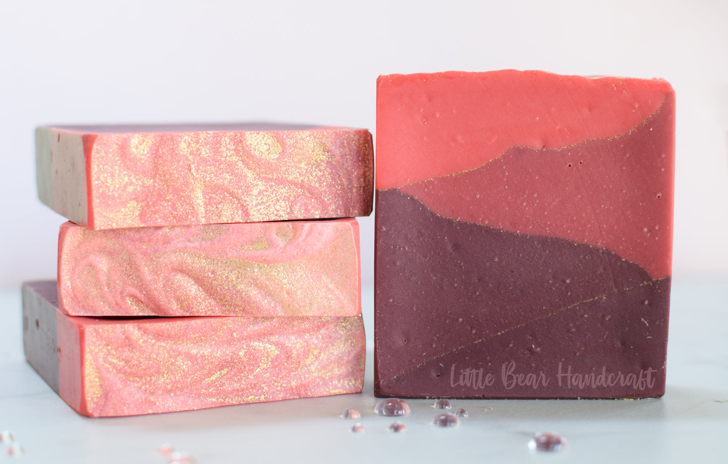 Scarlet Maroon Layered Soap