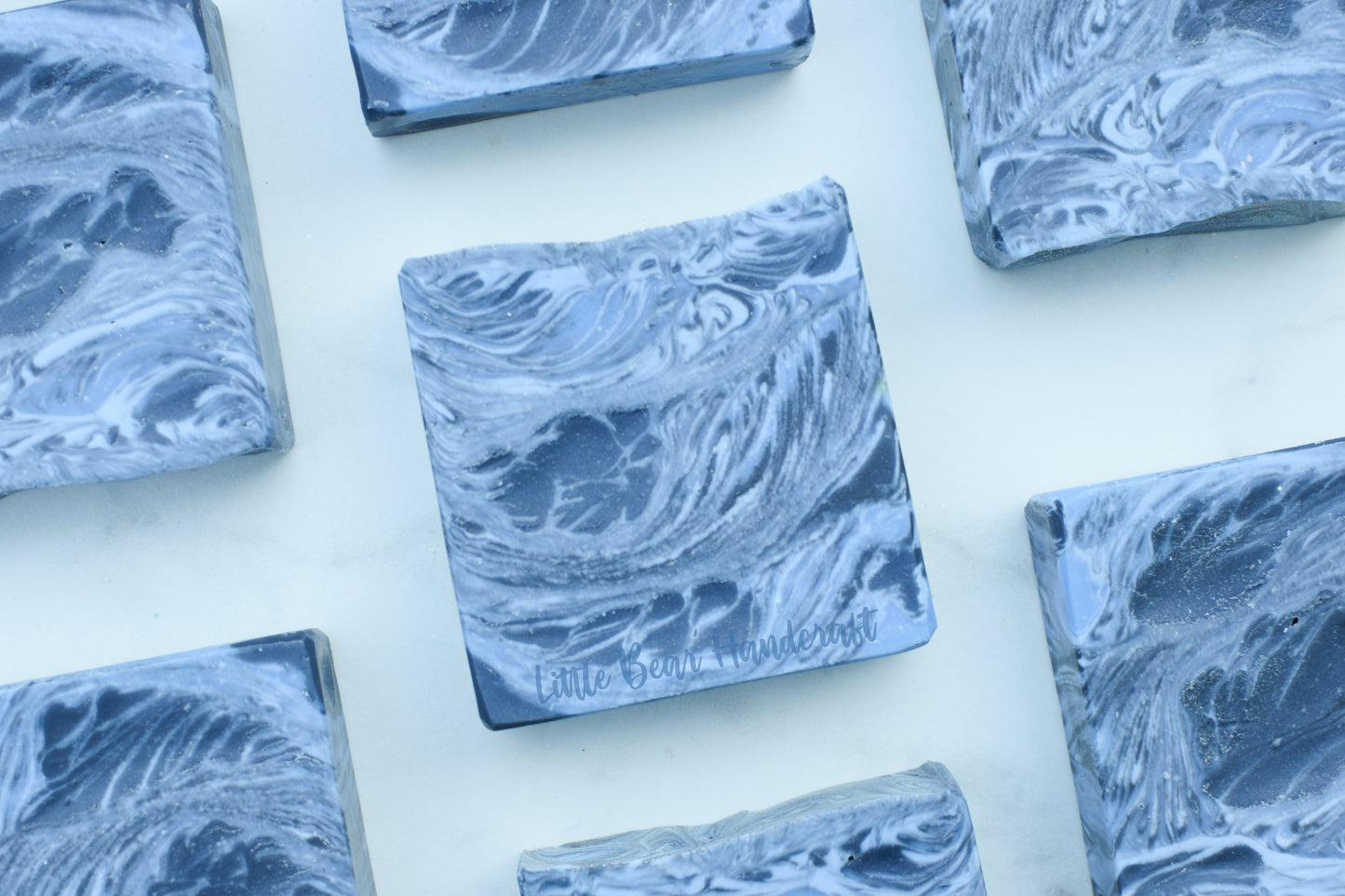 Midnight Blue Storms Swirled Soap