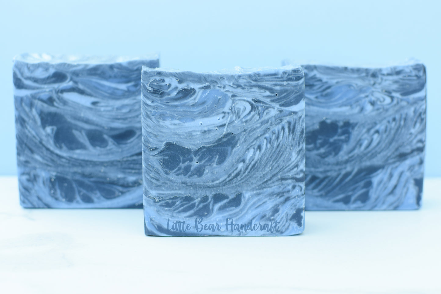 Midnight Blue Storms Swirled Soap