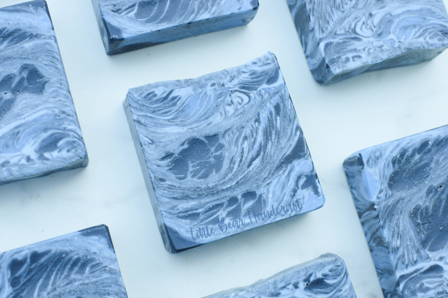 Midnight Blue Storms Swirled Soap