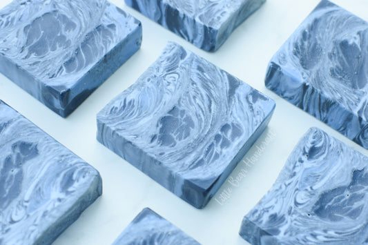 Midnight Blue Storms Swirled Soap