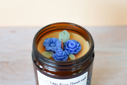 Midnight Waters 8 oz Decorated Wood Wick Candle