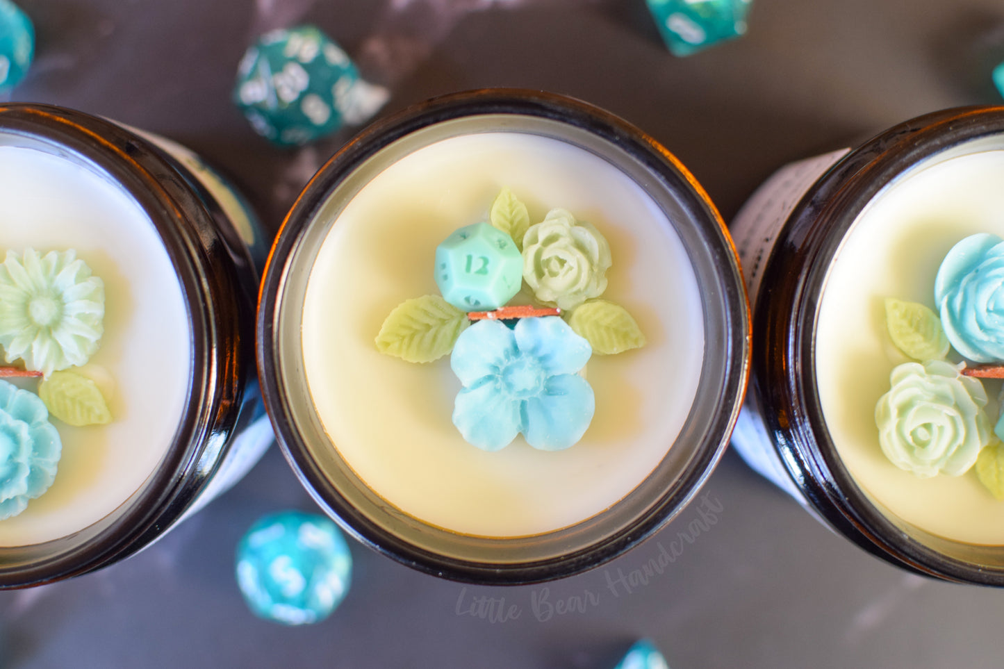 Moonlit Serenade Decorated TTRPG Wood Wick Candle