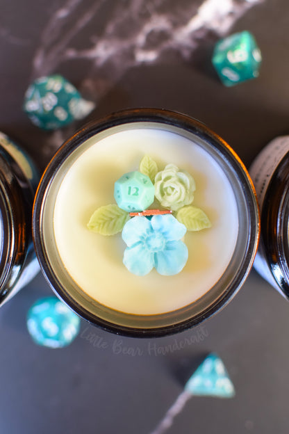 Moonlit Serenade Decorated TTRPG Wood Wick Candle