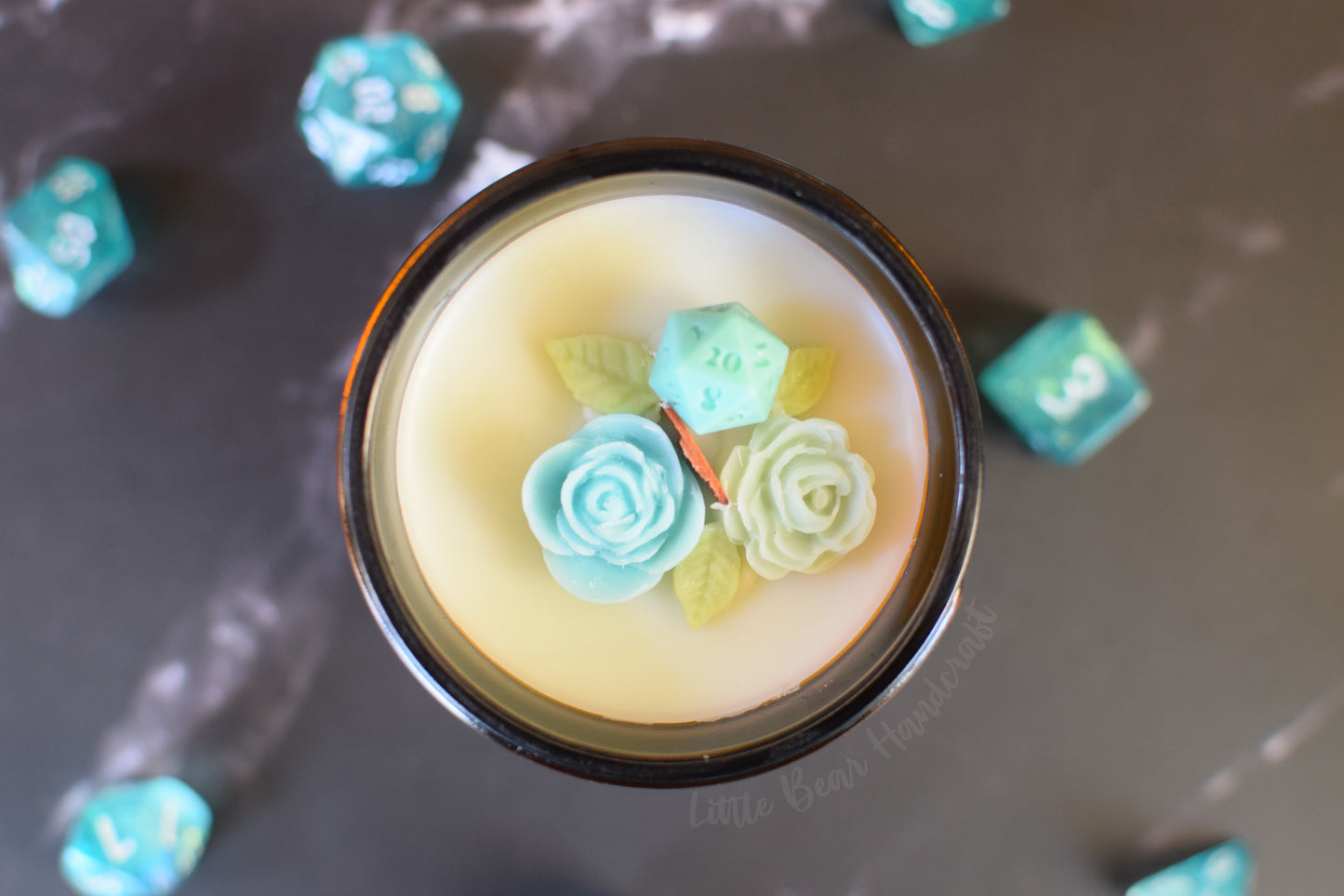 Moonlit Serenade Decorated TTRPG Wood Wick Candle