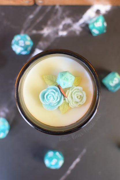 Moonlit Serenade Decorated TTRPG Wood Wick Candle