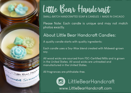 Moonlit Serenade Decorated TTRPG Wood Wick Candle